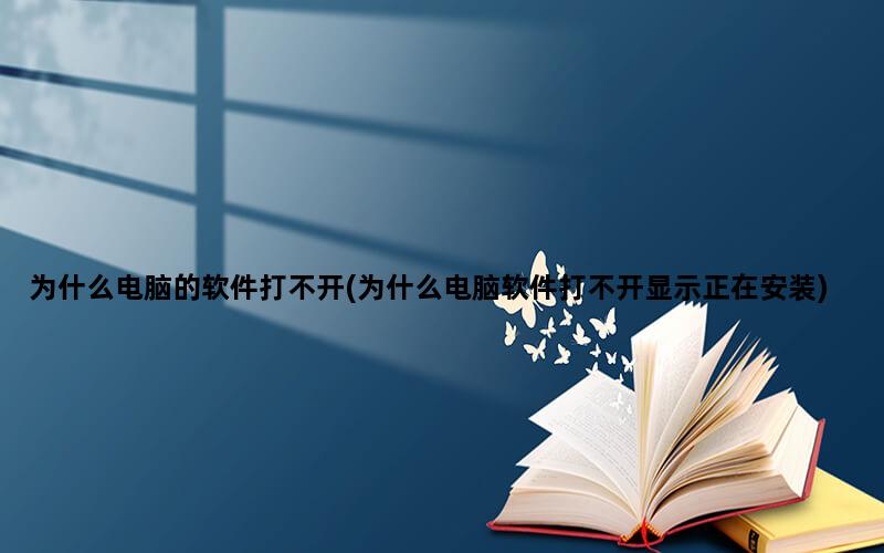 为什么电脑的软件打不开(为什么电脑软件打不开显示正在安装)