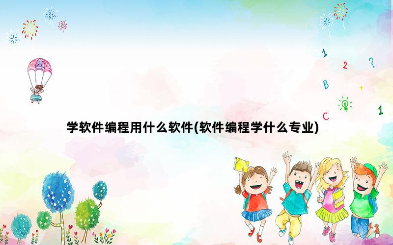 学软件编程用什么软件(软件编程学什么专业)